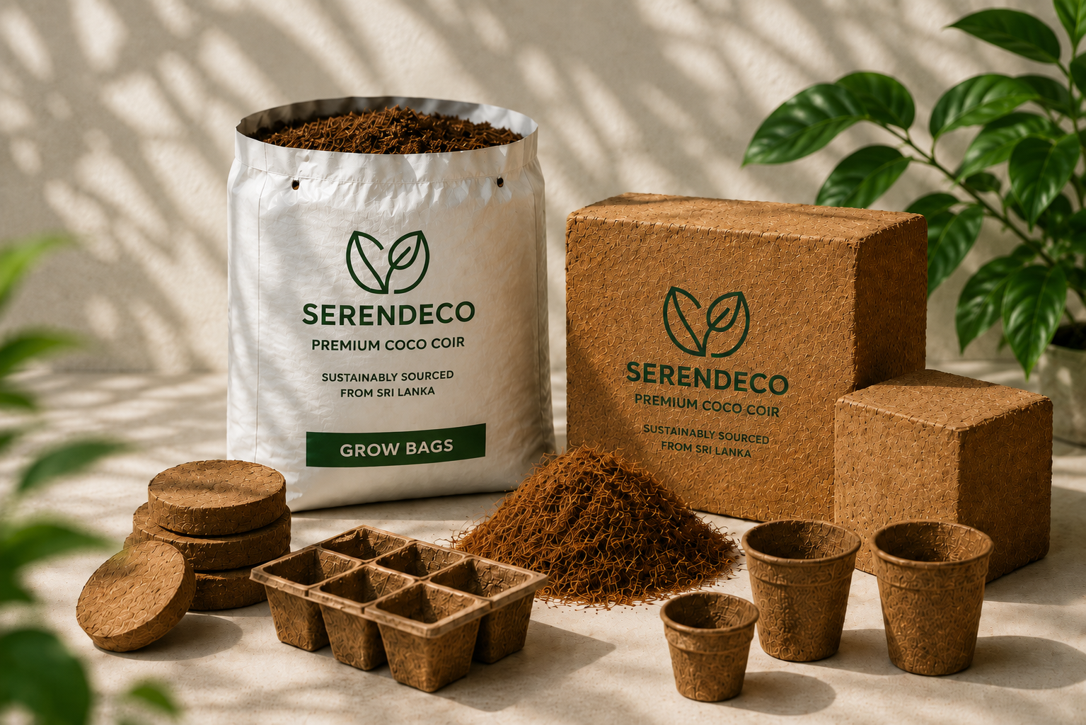 Serendeco commercial coir products and substrate formats
